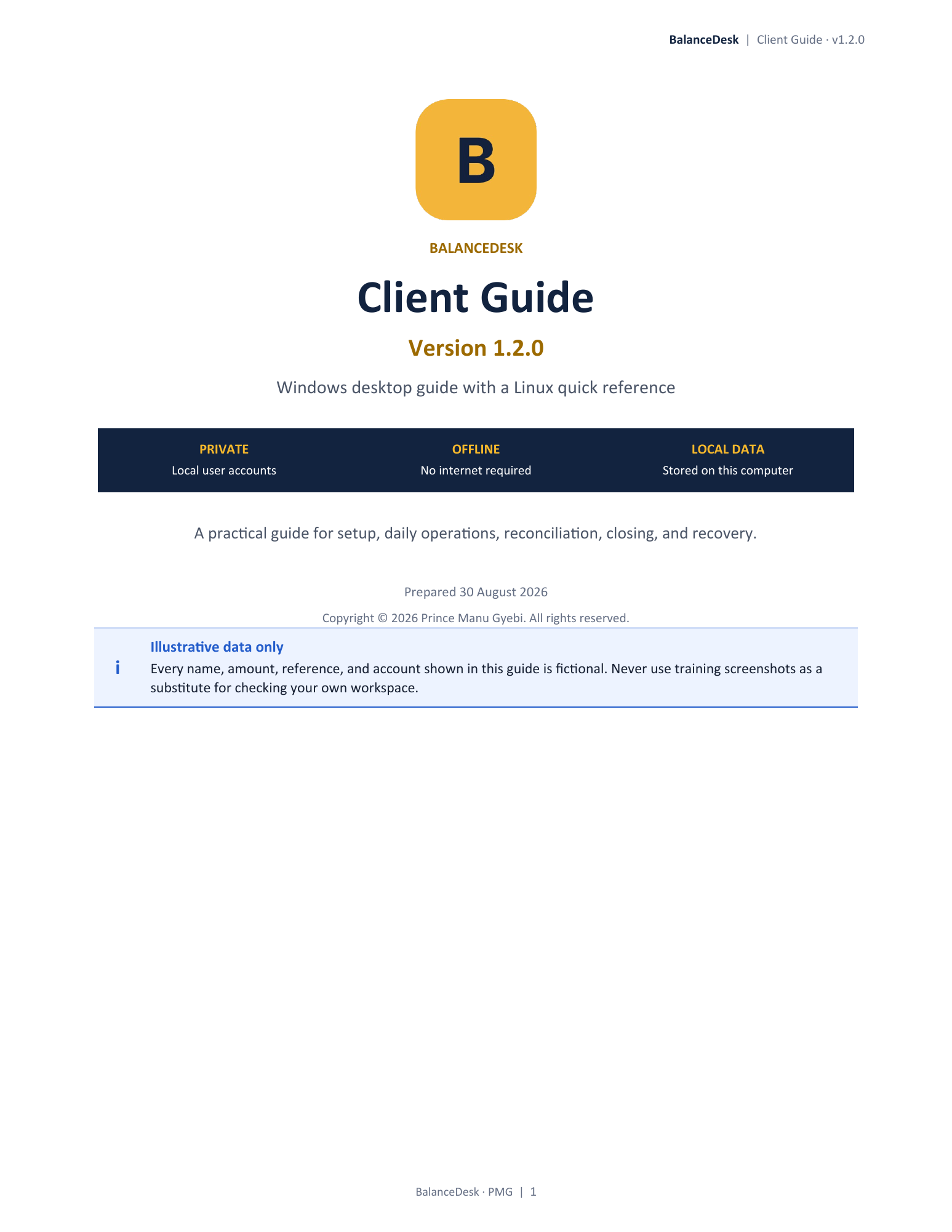 BalanceDesk v1.2.0 Client Guide cover